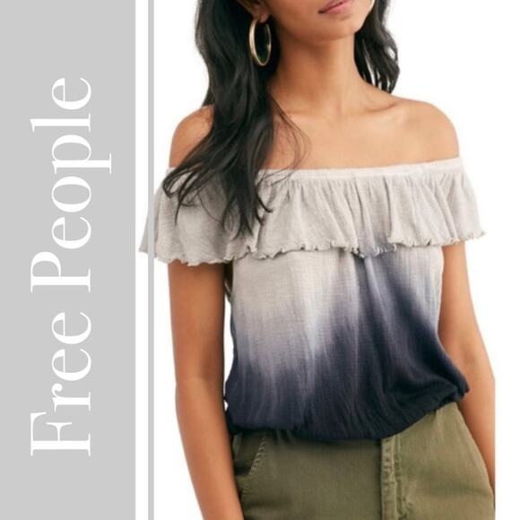 Free People Cora Lee Ombre Ruffled Top - Picture 1 of 9
